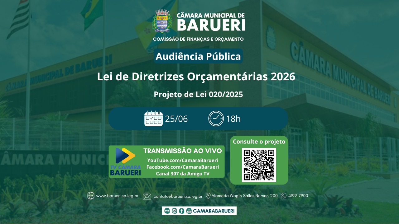 Comissão de Finanças convoca audiência pública sobre diretrizes orçamentárias de 2026