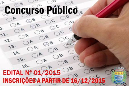 CONCURSO PÚBLICO - EDITAL Nº 01/2015