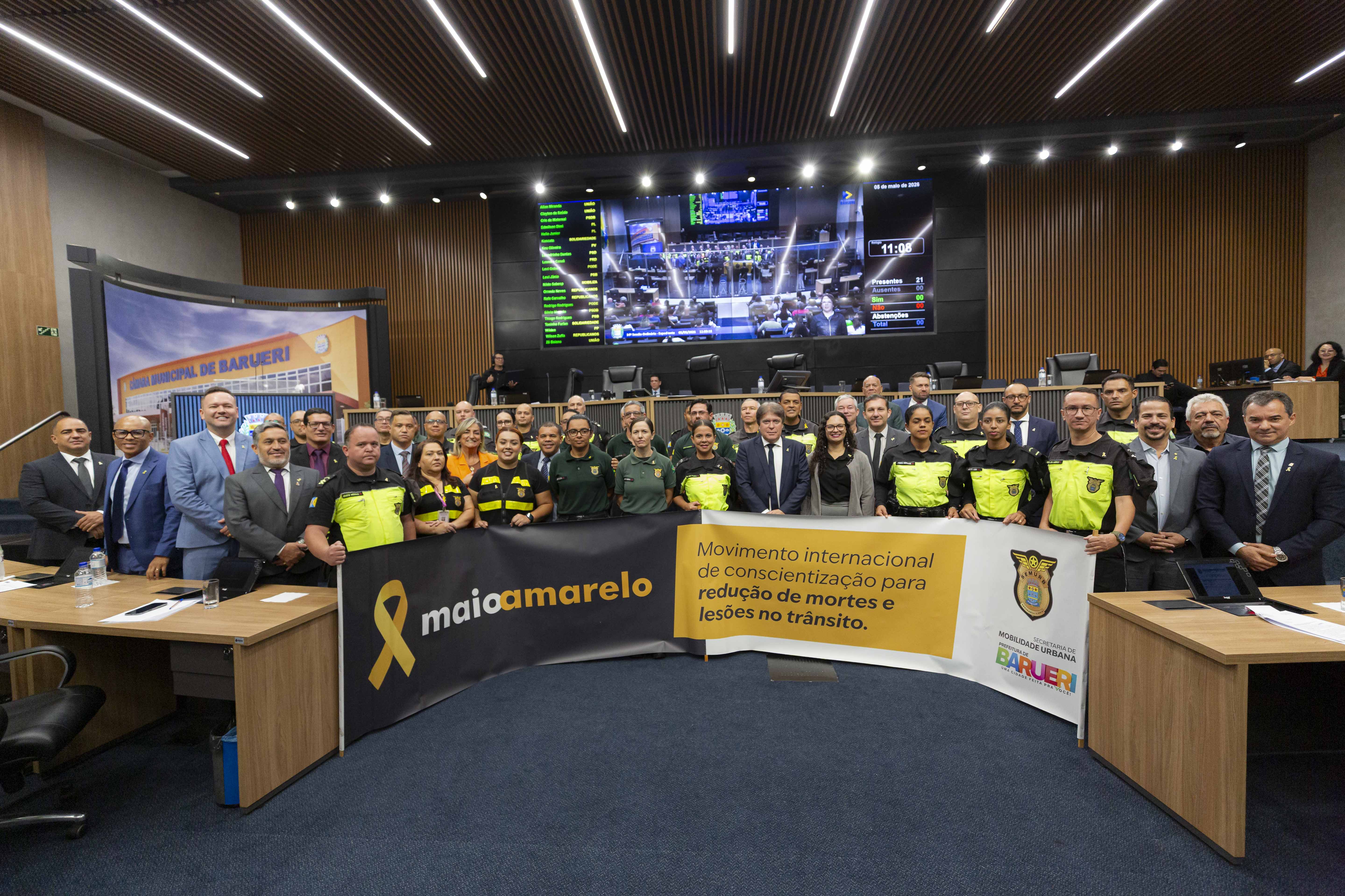 Secretaria de Mobilidade lança na Câmara campanha Maio Amarelo