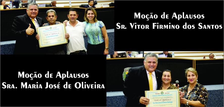 Vereador Jô entrega moções de aplausos a personalidades de Barueri